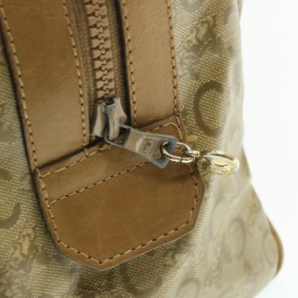 CELINE C Macadam Horse Carriage Hand Bag Pvc Leather Beige - Picture 15 of 16